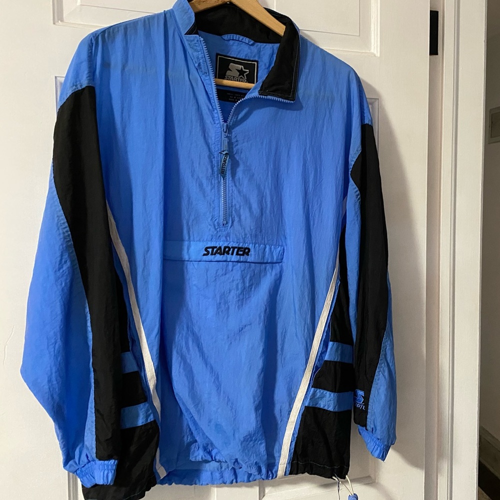 Vtg Starter Pullover Hooded Jacket Mens 90s